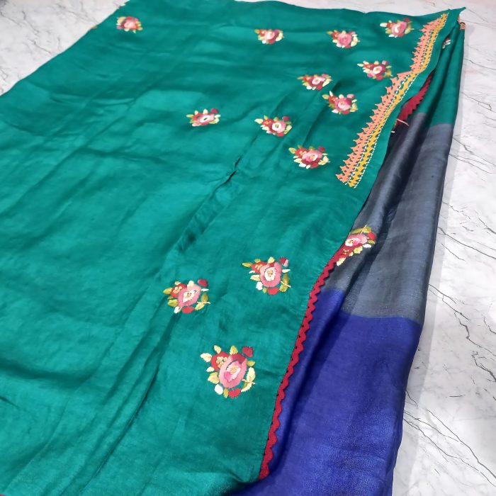 Handcrafted Tussar Saree