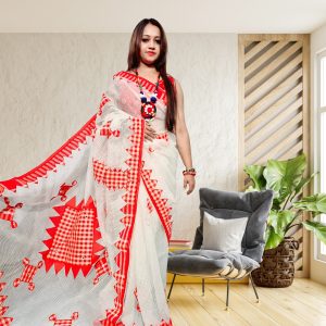 Reshom Kota Gamcha Checks Applique